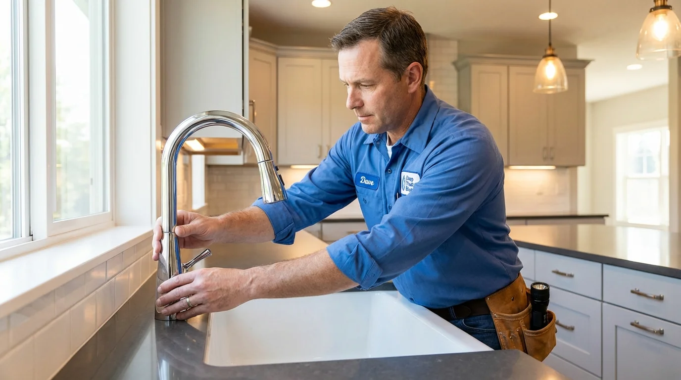 Kitchen faucet installation by Johns Plumbing LLC in South Fallsburg