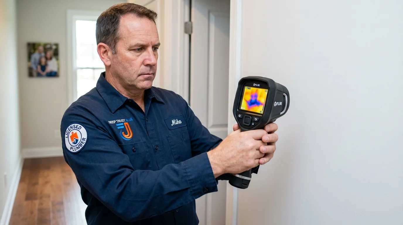 Thermal imaging leak detection by Johns Plumbing LLC in South Fallsburg